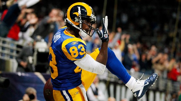 Denver Broncos wide receiver Brandon Lloyd looks on against the