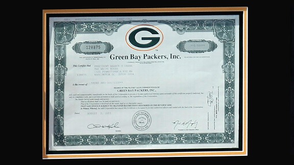 Packers stock certificate