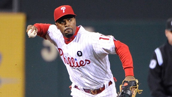 Jimmy Rollins of The Philadelphia Phillies during ESPN The