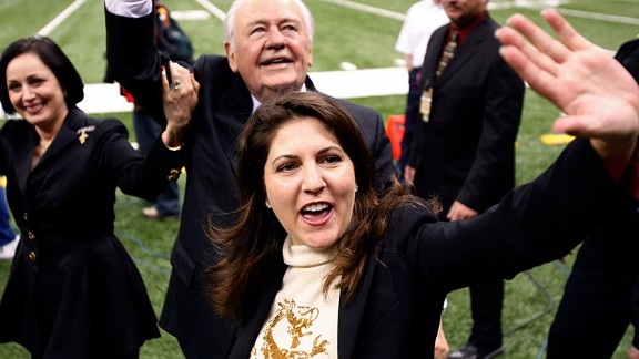 New Orleans Saints on X: Tom Benson and @ritaleblanc wave to the crowd at  #SaintsCamp  / X