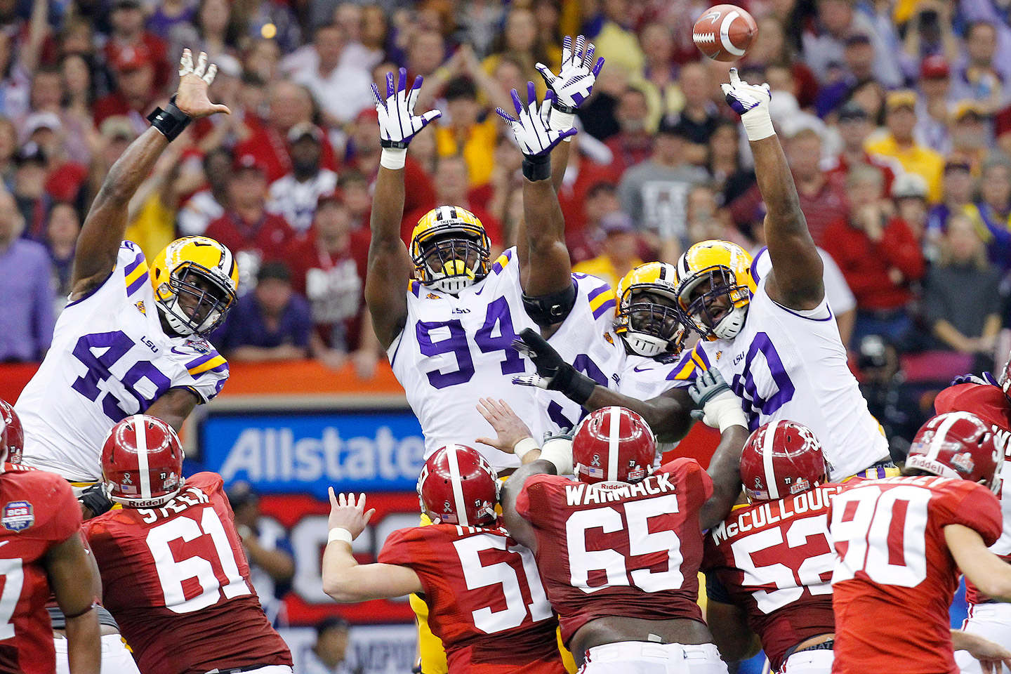 LSU Blocks Field Goal - BCS Championship Game - ESPN