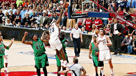 lebron james dunk heat vs thunder