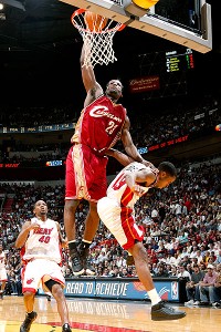 lebron james dunking on people