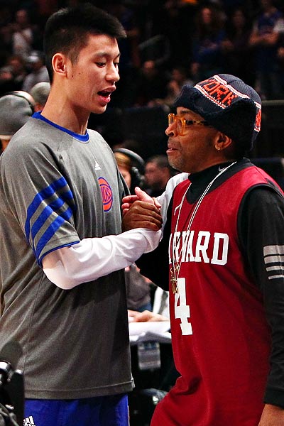 Spike Lee looks on from his courtside seat at the Prudential Center during  the New Jersey Nets versus New York Nicks basketball match Newark, New  Jersey - 08.04.11 Stock Photo - Alamy