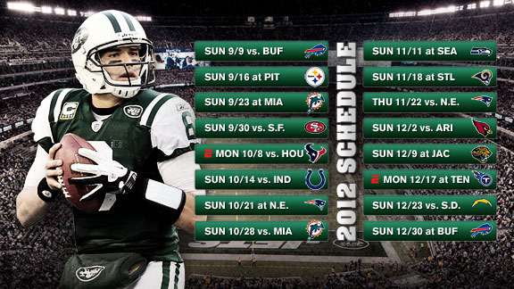 Rapid Reaction: 2012 Jets schedule 
