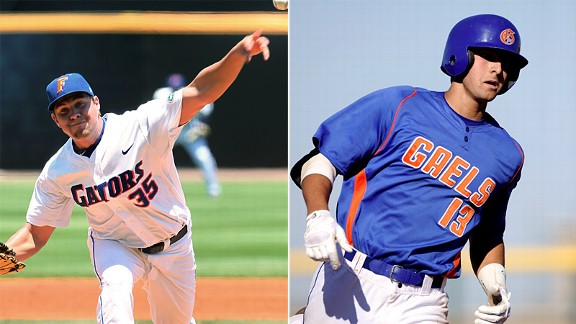 2012 MAY 10: Gorman's Joey Gallo (13), a possible 2012 1st round