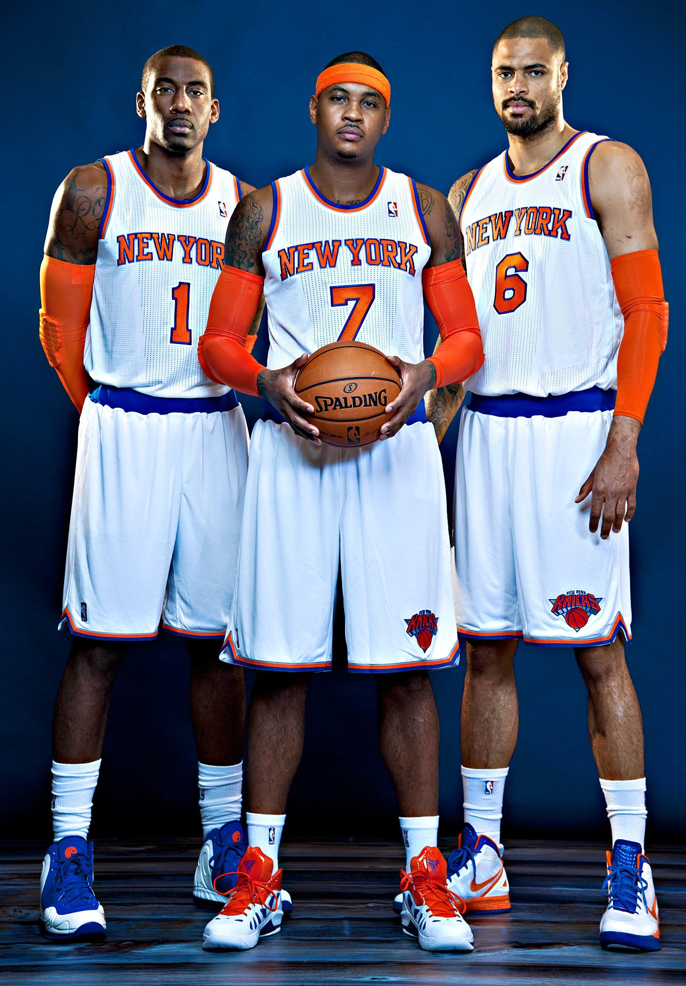 Amar'e Stoudemire, Carmelo Anthony and Tyson Chandler New York Knicks