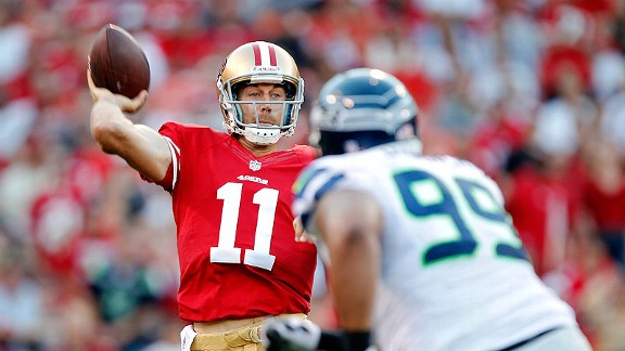 49ers vs. Seahawks: Alex Smith to Randy Moss interception - Niners Nation