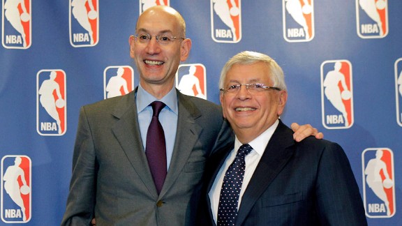 Adam Silver with Former Commissioner David Stern 