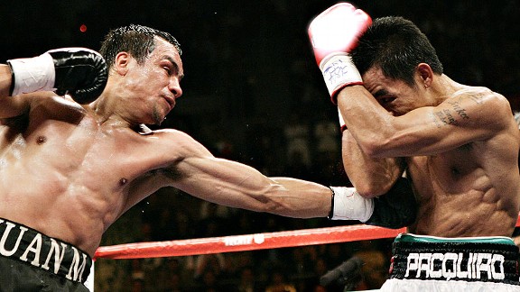 Pacquiao won a split decision in their 2008 rematch, although our experts all scored it for Marquez.