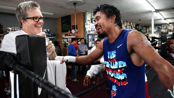 Freddie Roach says Manny Pacquiao will knock out Juan Manuel Marquez on Saturday: 