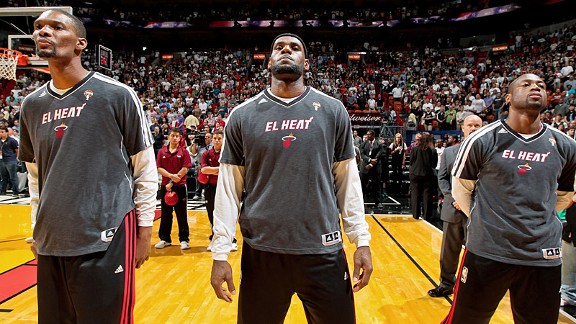 Miami Heat Stars Dwayne Wade, Chris Bosh and Lebron James Host