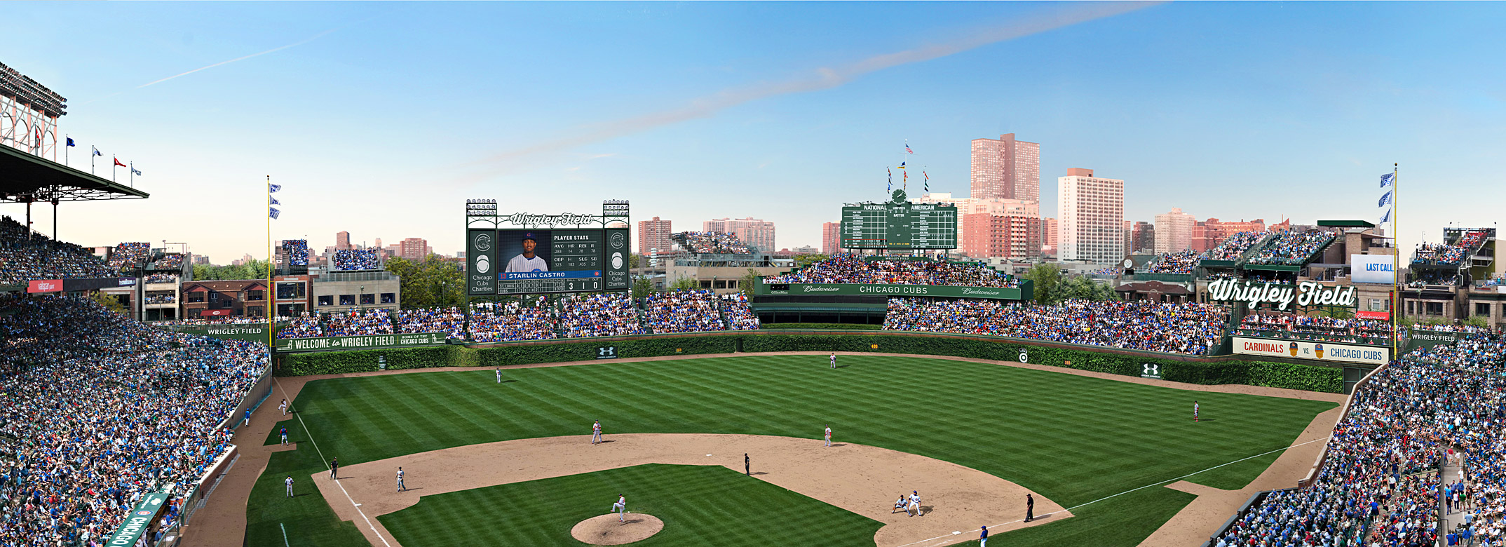 Wrigley Renderings Panoramic Day Proposed Wrigley Field Renovations