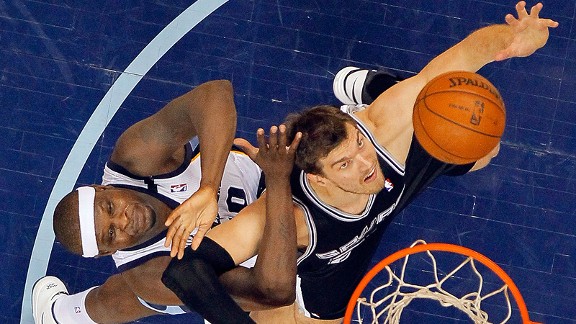 Tiago Splitter and Zach Randolph