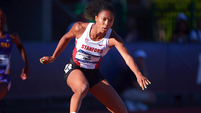 Stanford's Kori Carter sets college 400 hurdle mark