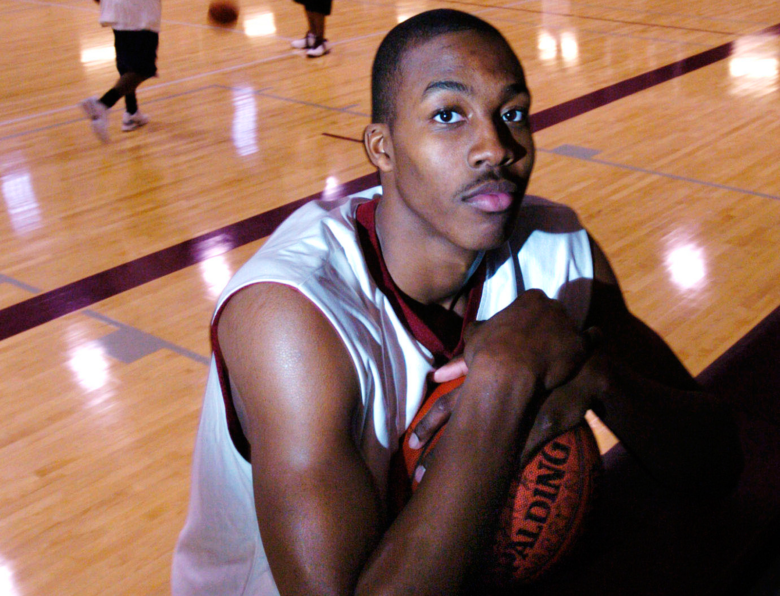 Dwight Howard, as a high school senior, in the gym of Southwest Atlanta Chr...