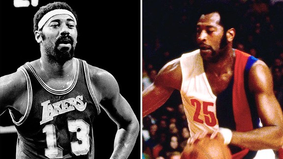 Wilt Chamberlain and Gus Johnson