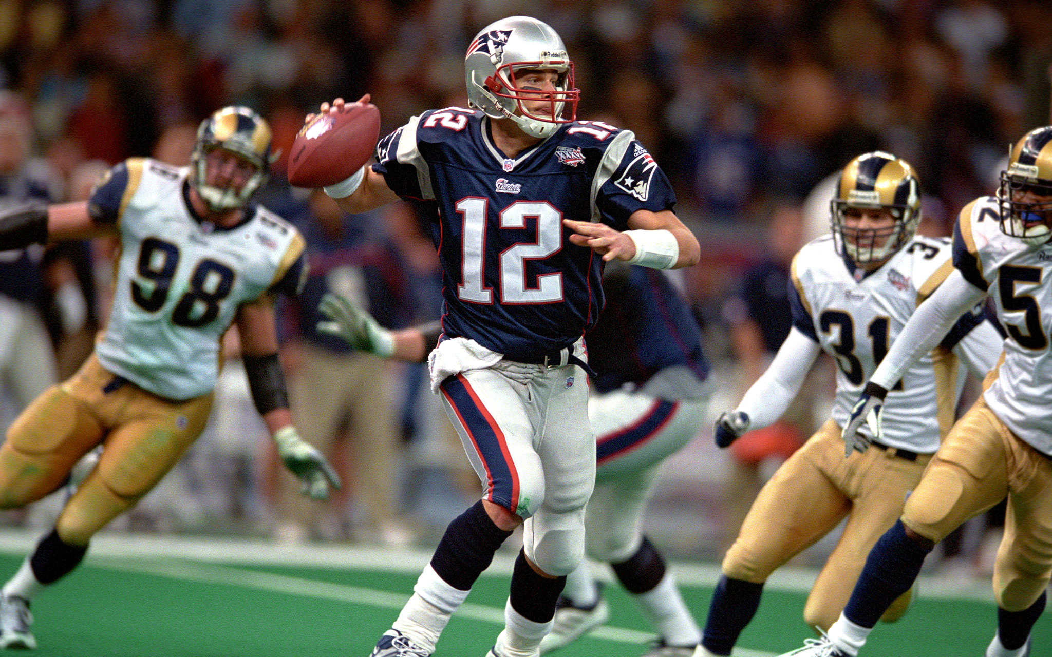 1. Feb. 3, 2002: Super Bowl XXXVI Patriots 20, Rams 17 - Top 20