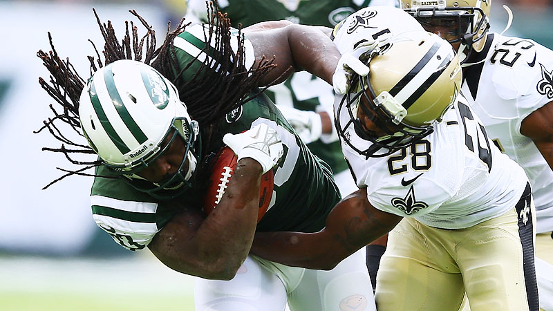 Chris Ivory of the New Orleans Saints carries the ball during the