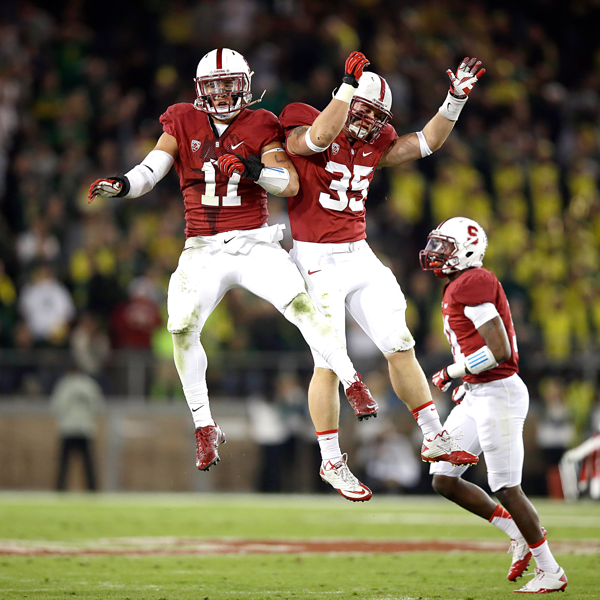 November 7, 2013: Stanford Cardinal great John Elway has his