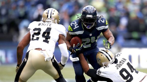 Seattle Seahawks cornerback Richard Sherman (25) against the New Orleans  Saints during an NFC divisional playoff NFL football game in Seattle,  Saturday, Jan. 11, 2014. (AP Photo/Ted S. Warren Stock Photo - Alamy