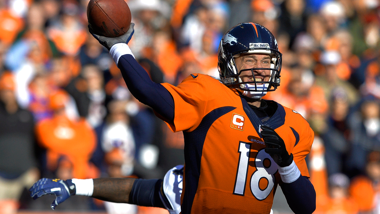 December 14, 2014 Denver Broncos quarterback Peyton Manning #18 in action  during the NFL Football game between the Denver Broncos and the San Diego  Chargers at the Qualcomm Stadium in San Diego