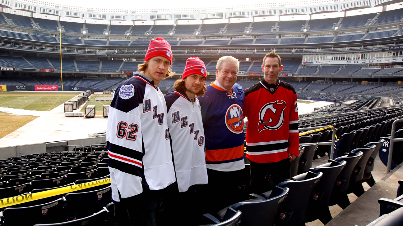 NHL begins setting up hockey rink at Yankee Stadium