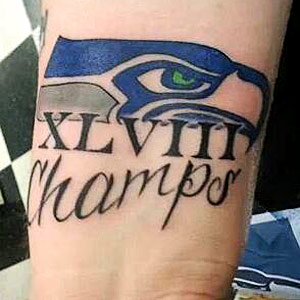 Got a tattoo to commemorate our Super Bowl victory at the tattoo convention  yesterday Couldnt be happier  reagles