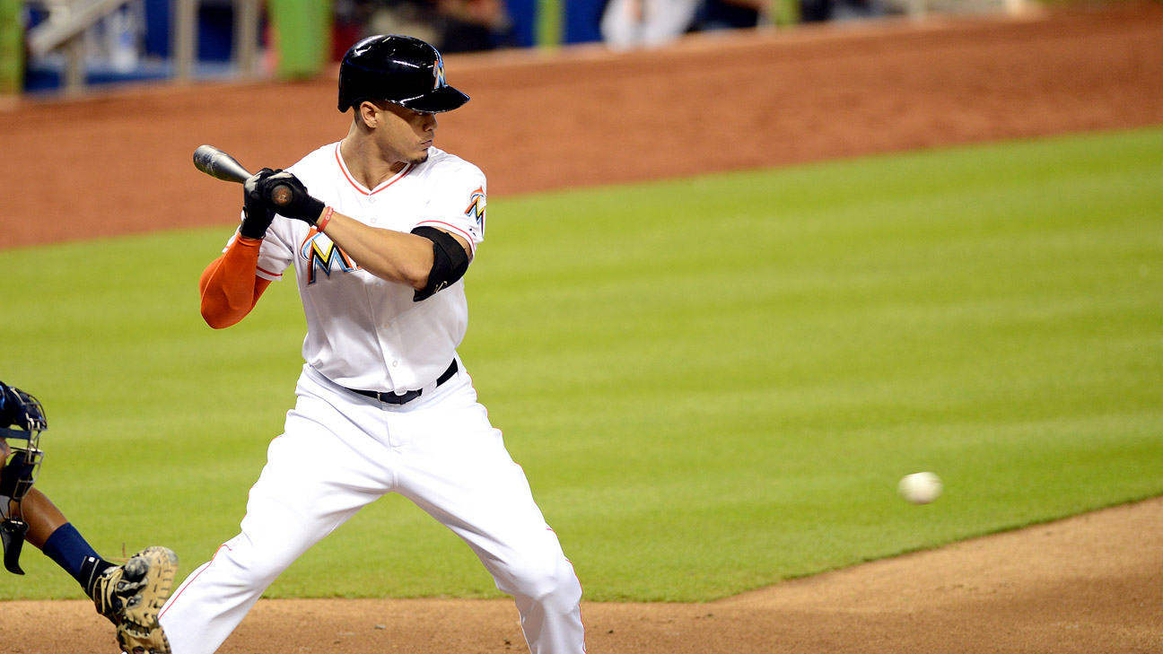 Miami Marlins outfielder Giancarlo Stanton hits home run in sixth
