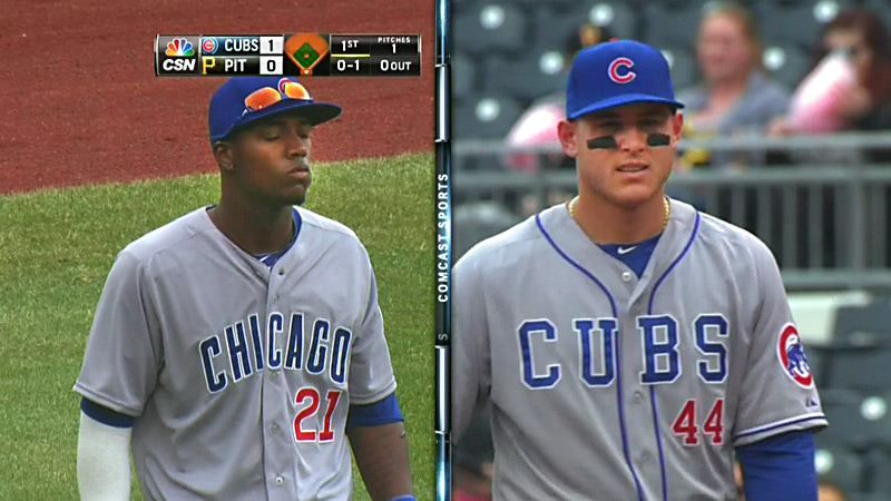 Chicago Cubs outfielder Junior Lake wears wrong road jersey against Pirates