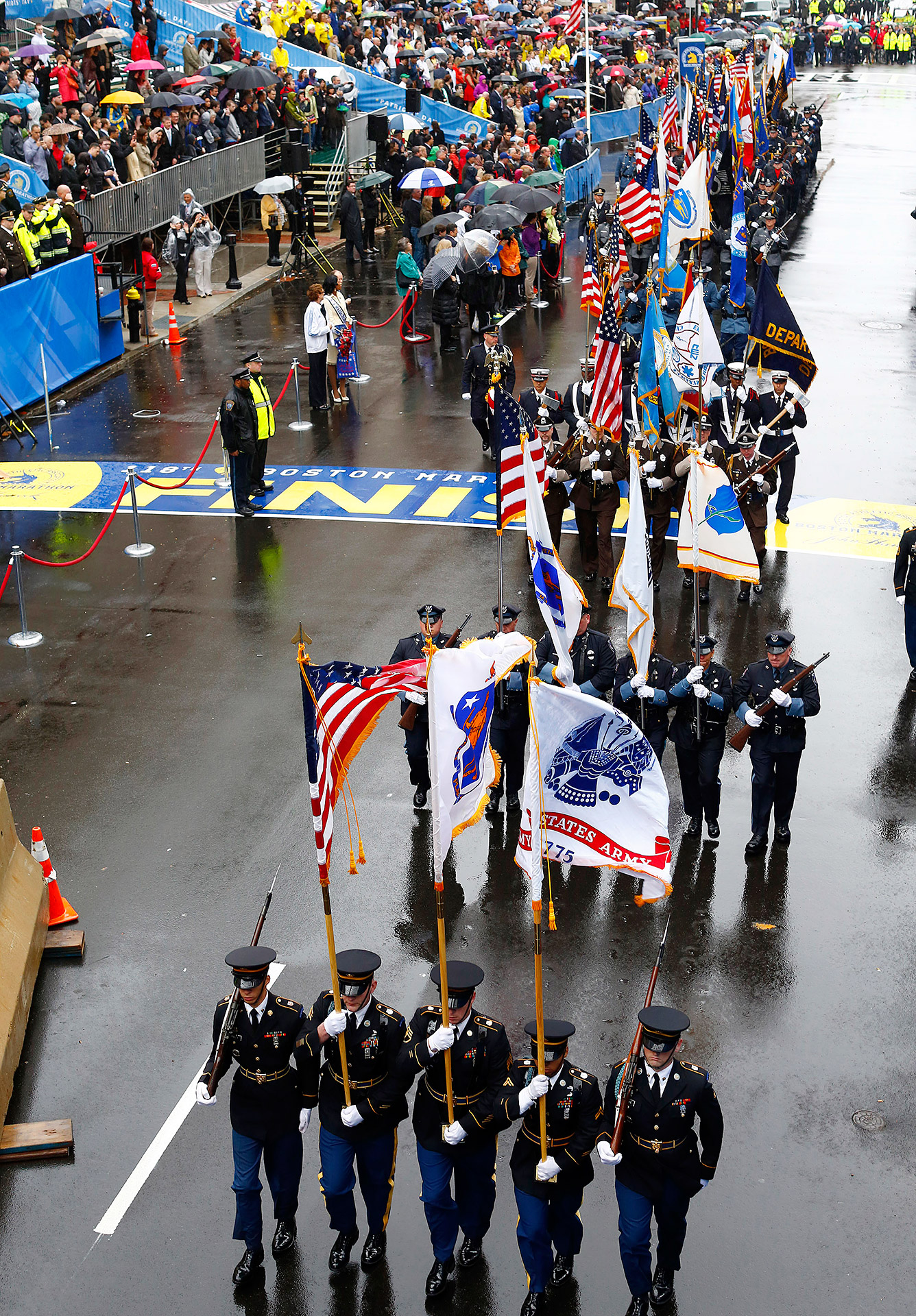 Color guards One Year Later Boston Marathon Anniversary Tribute ESPN