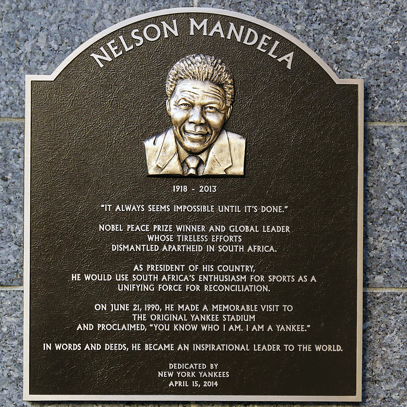 Bambino's Hall plaque visits Yankee Stadium