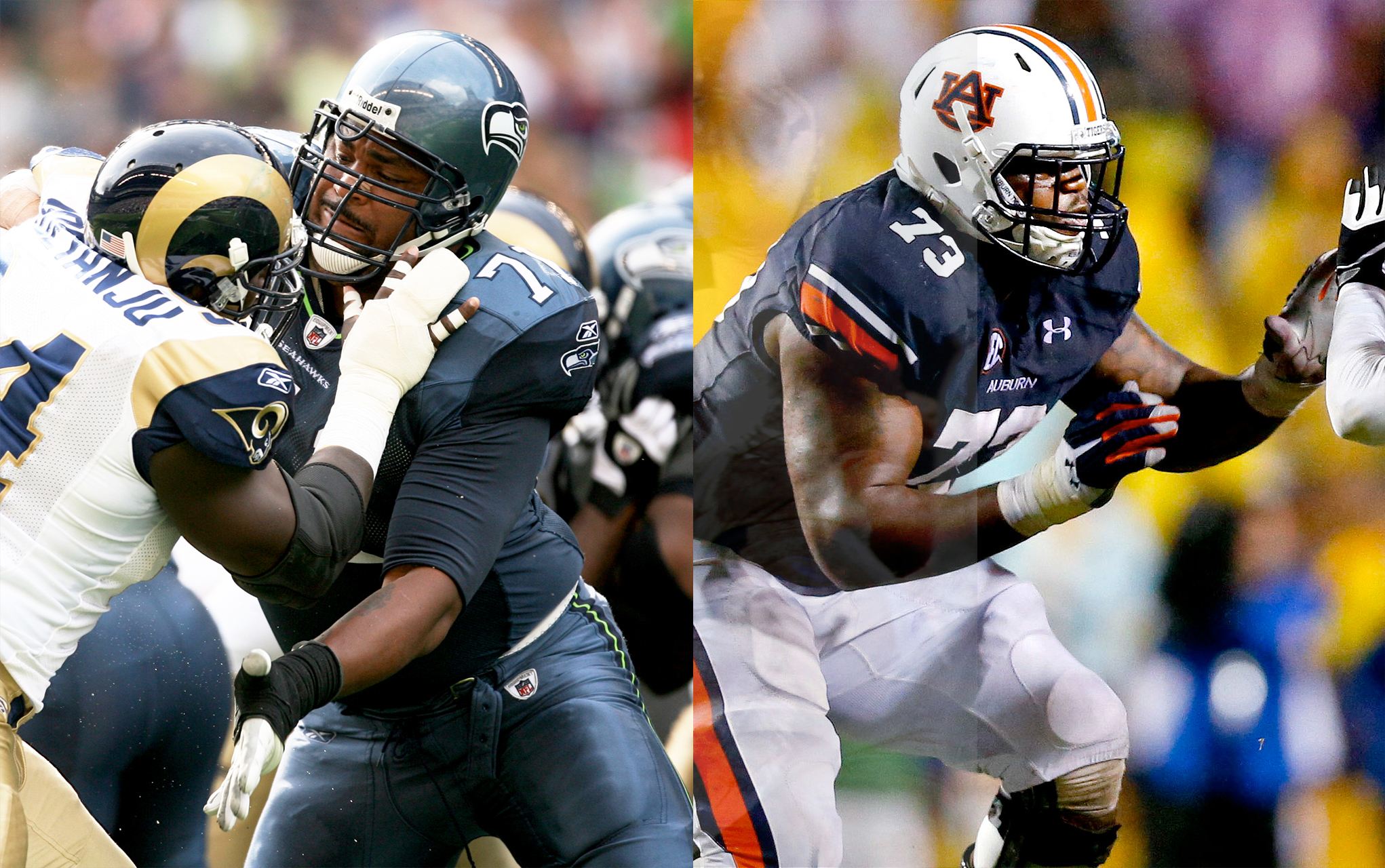 Walter Jones and Auburn OT Greg Robinson 2014 NFL Draft Player