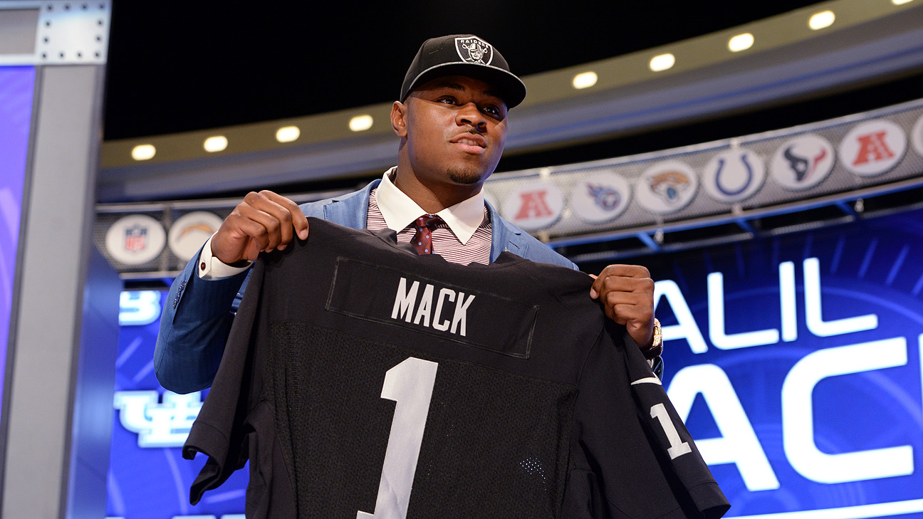 2014 NFL draft -- Khalil Mack drafted by Oakland Raiders with No. 5 ...