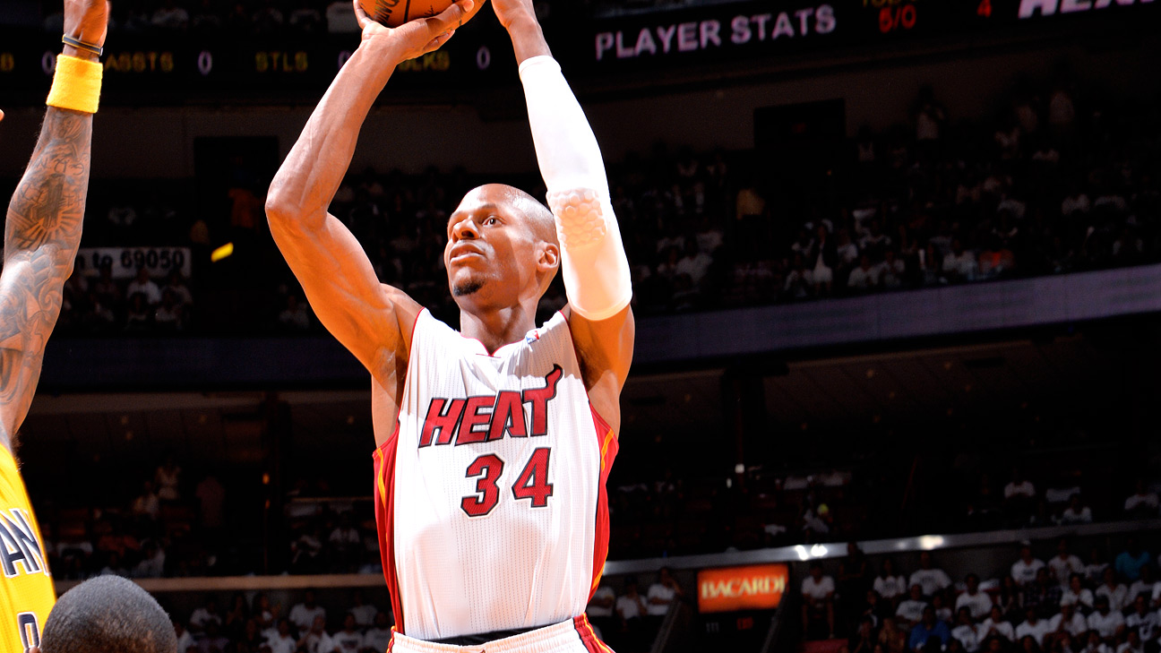 2014 NBA playoffs -- Ray Allen available, Chris Andersen out for