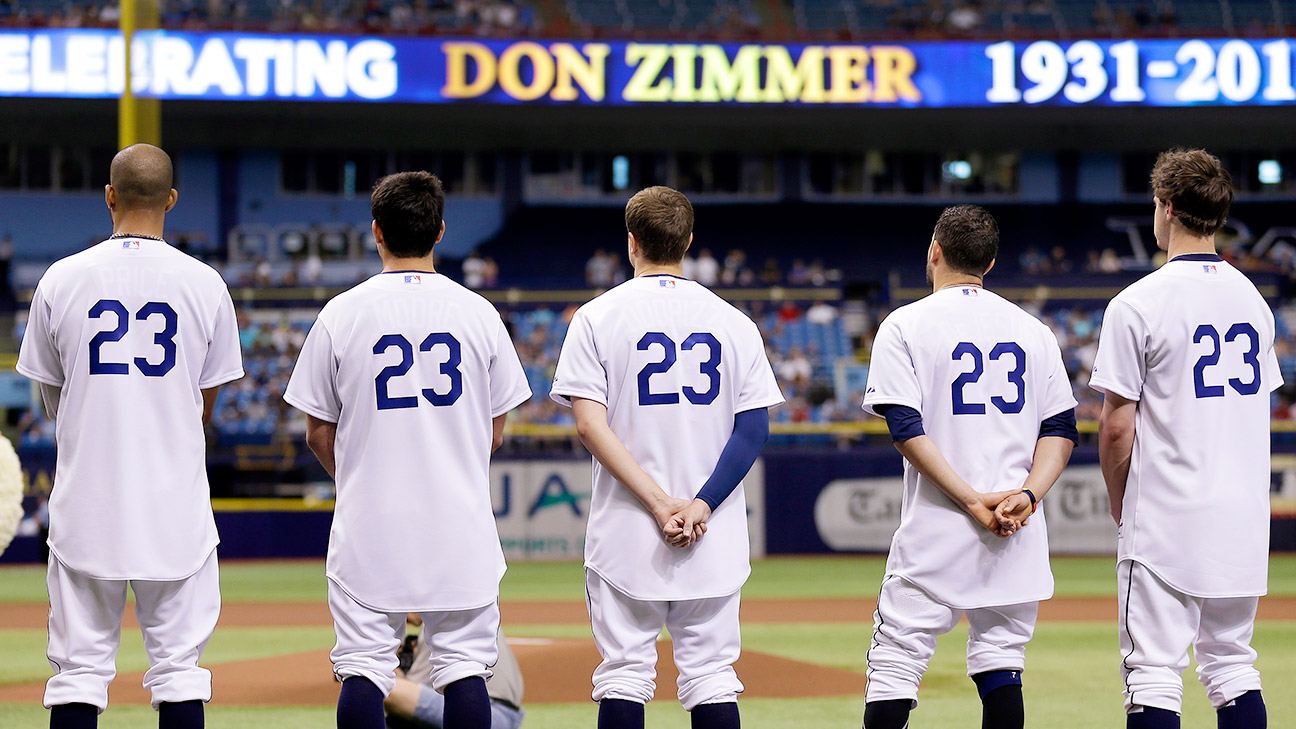 Don Zimmer honoured in pre-game ceremony by Rays