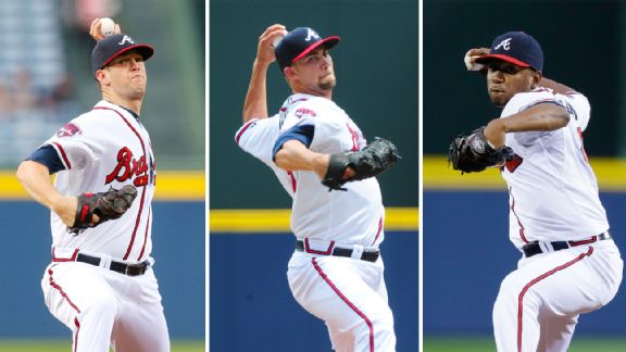 Atlanta Braves closer Craig Kimbrel delivers to the New York Mets