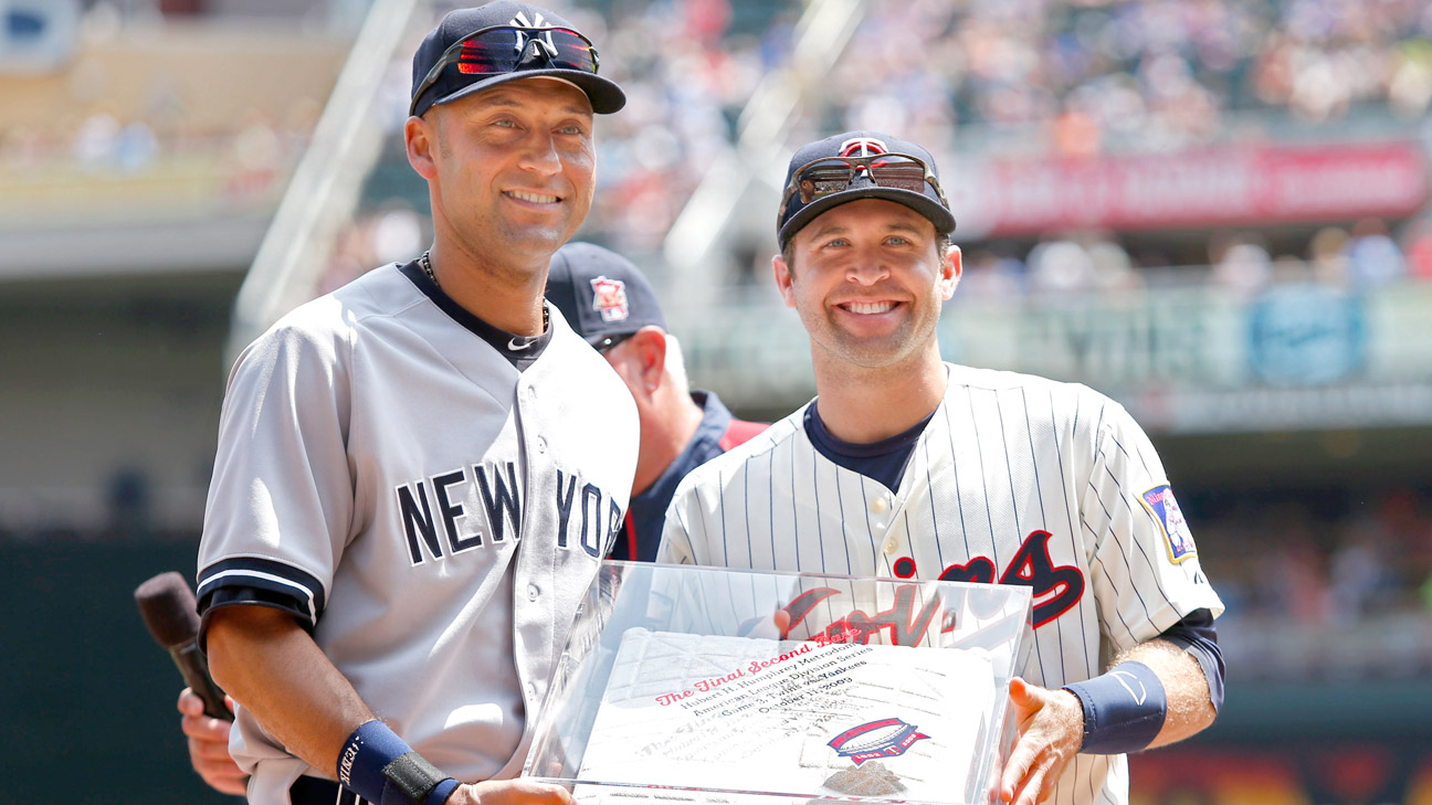 Twins honor Derek Jeter with second base from Metrodome's last