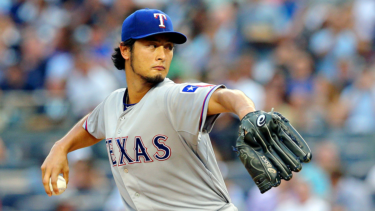 Rangers' Yu Darvish displays top form with son due in days