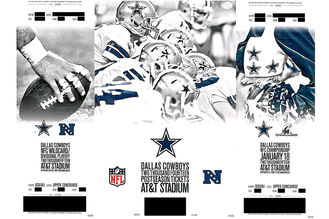 2022 Dallas Cowboys Season Tickets (Includes Tickets To All