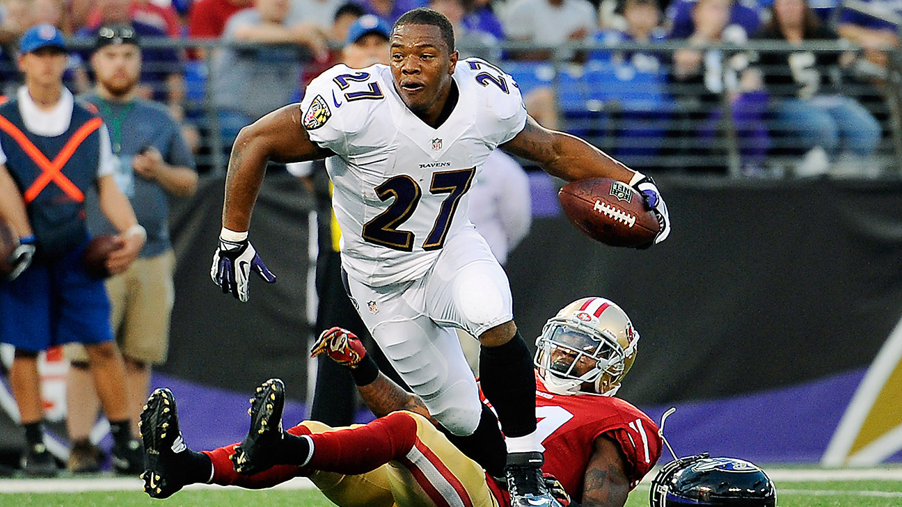 Baltimore Ravens fans wear No. 27 for Ray Rice