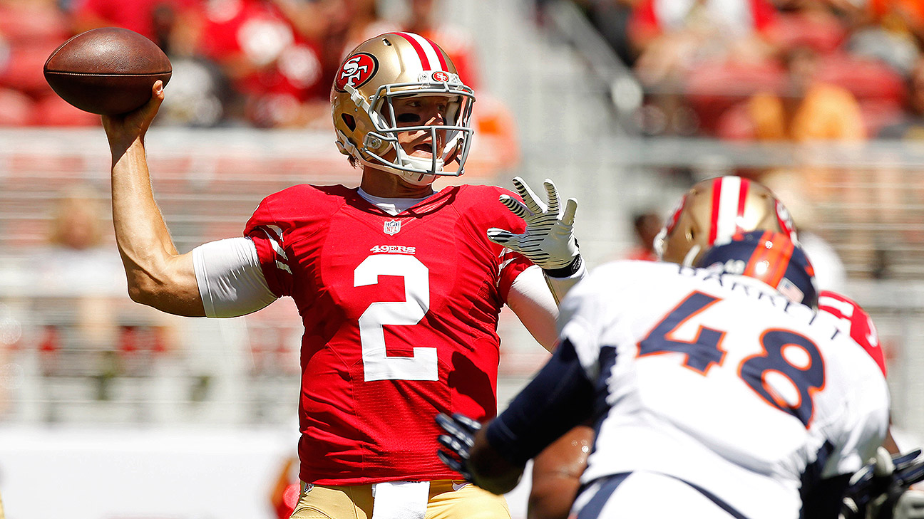 Blaine Gabbert gets start again for San Francisco 49ers over Colin  Kaepernick - ESPN