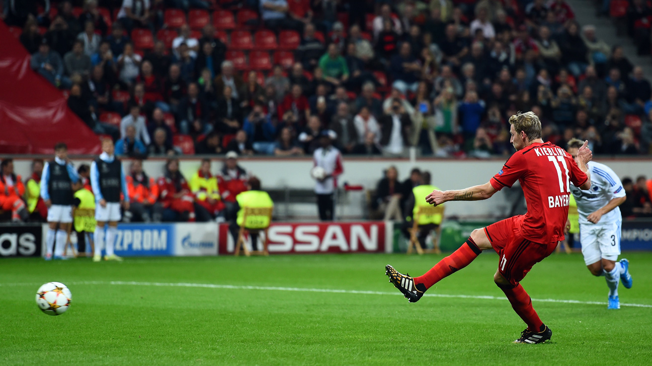 Stefan Kie§ling of the Bayer Leverkusen celebrates after scoring a News  Photo - Getty Images