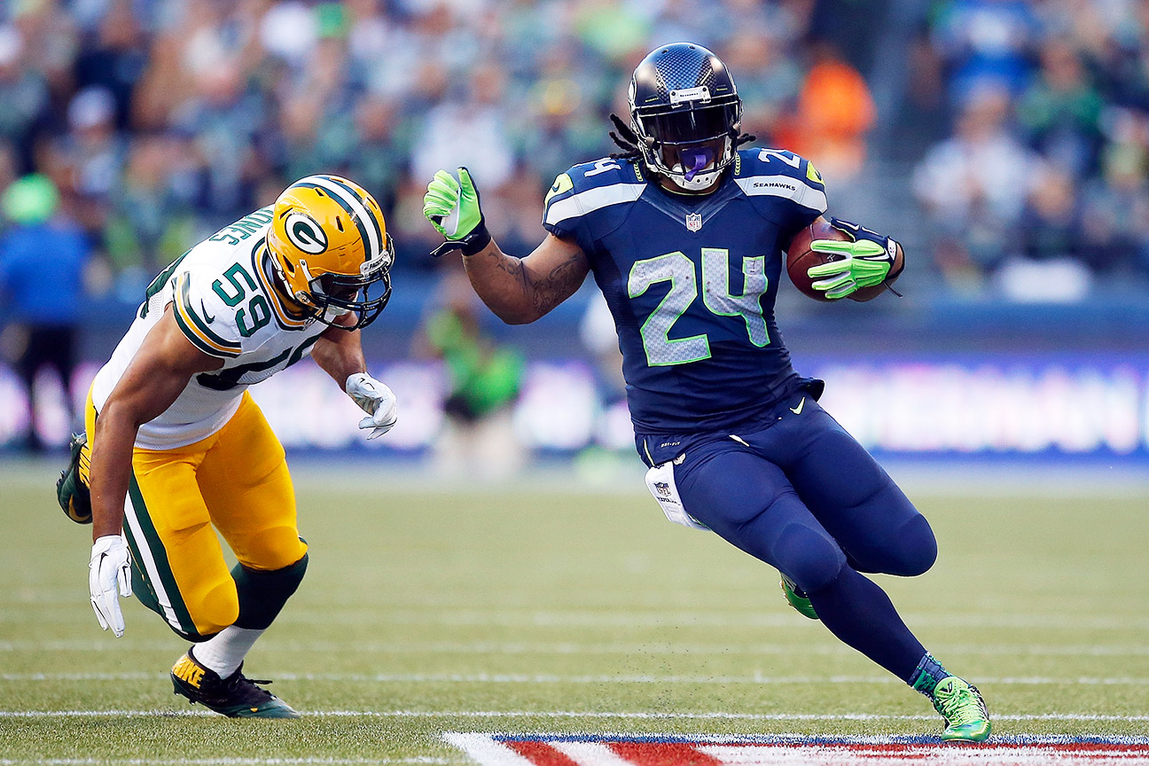 Seattle Seahawks cornerback Richard Sherman (25) against the New Orleans  Saints during an NFC divisional playoff NFL football game in Seattle,  Saturday, Jan. 11, 2014. (AP Photo/Ted S. Warren Stock Photo - Alamy