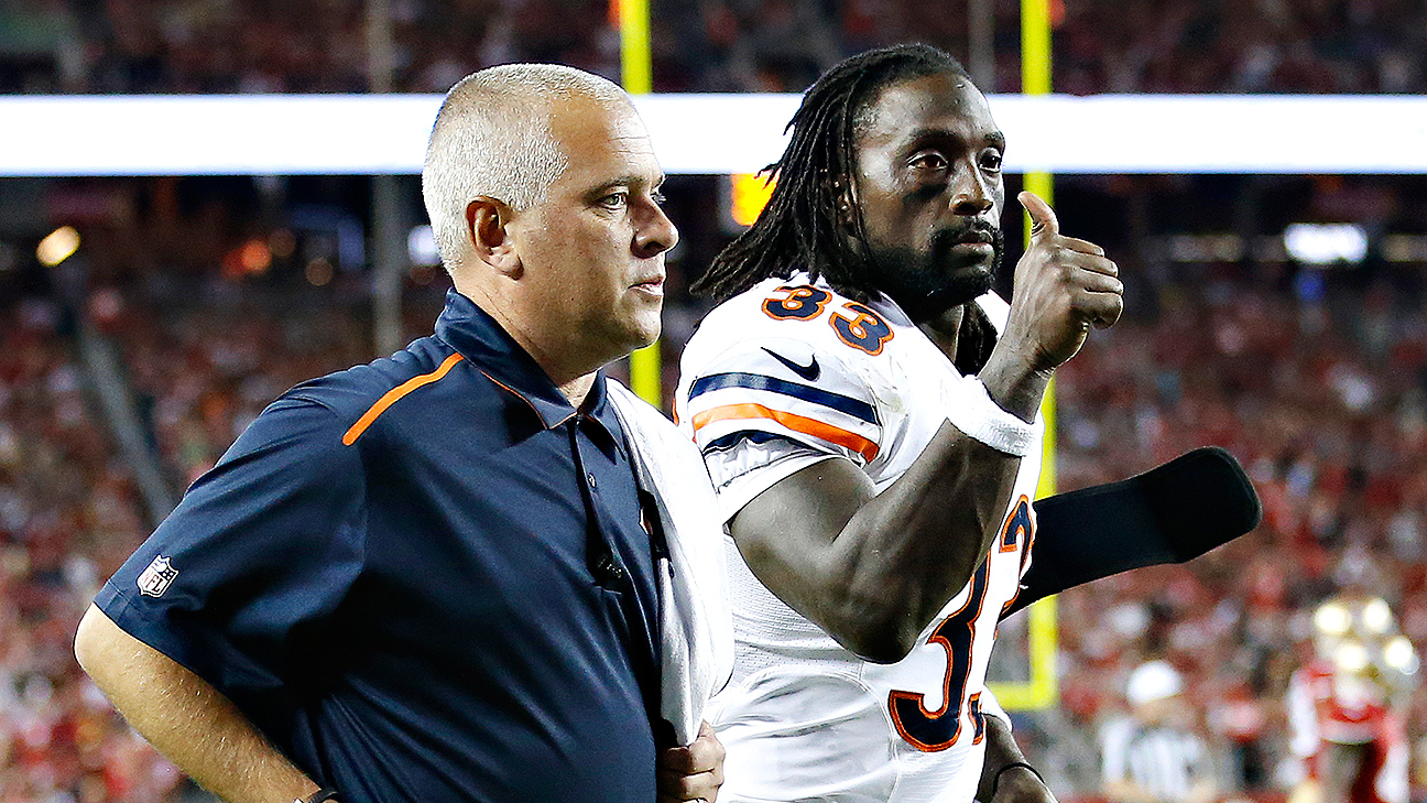 Chicago Bears cornerback Charles Tillman (33) and safety Chris