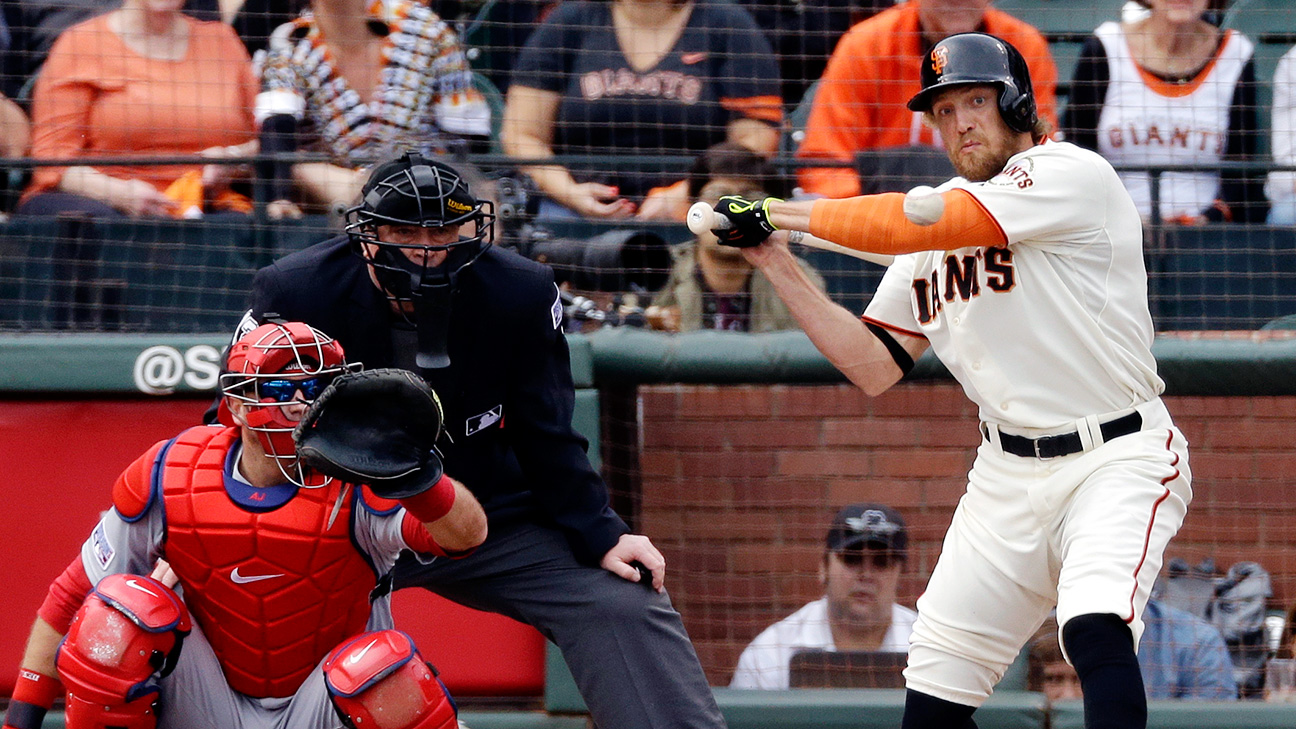 MLB: San Francisco Giants fan waiting for foul ball accidentally