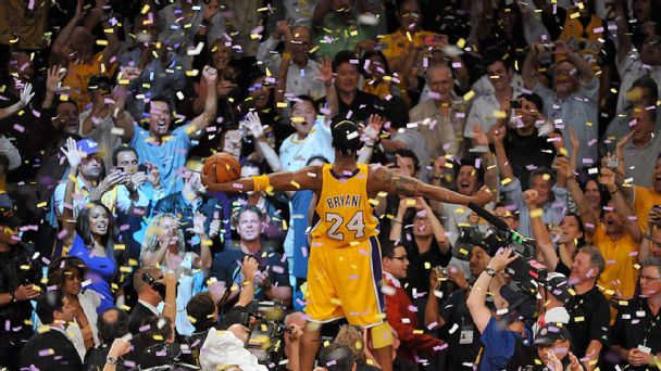Kobe Bryant won five NBA championships with the Los Angeles Lakers.