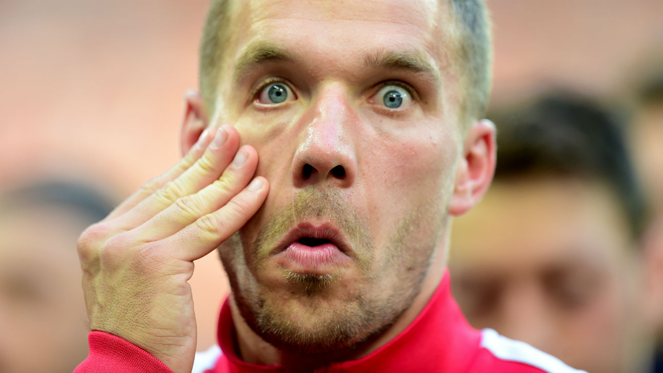 Galatasaray target Lukas Podolski is leaving Arsenal this summer - agent -  ESPN, image size:1296x729