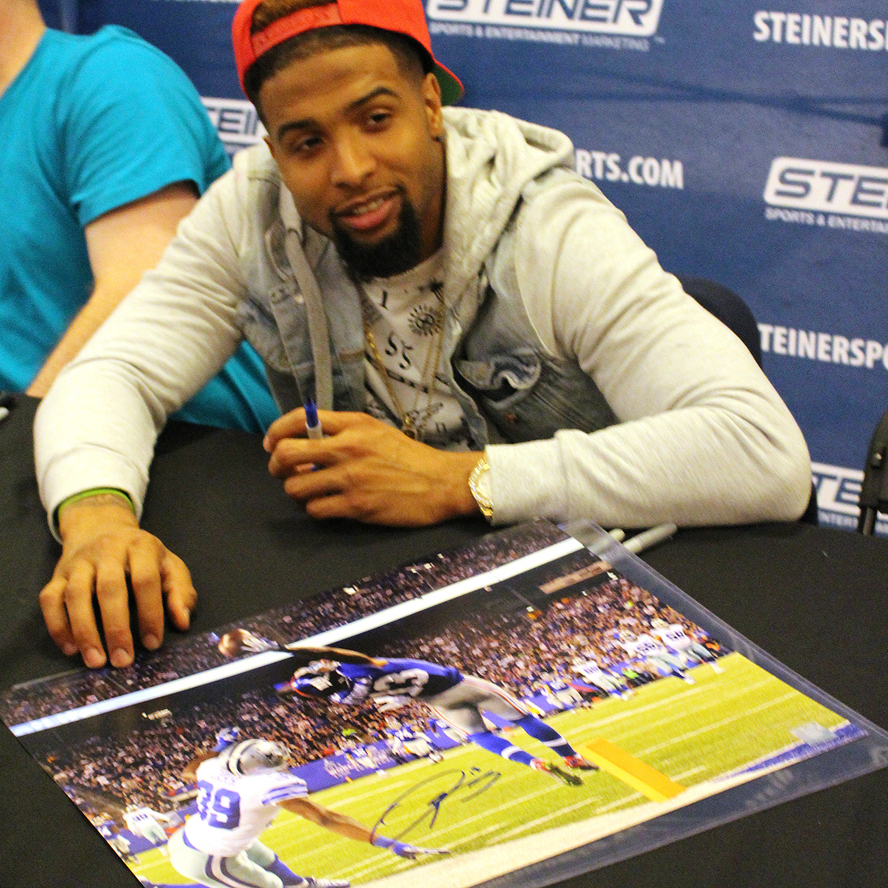 Odell Beckham Jr. New York Giants Autographed 20 x 24 The Catch In Focus  Photograph