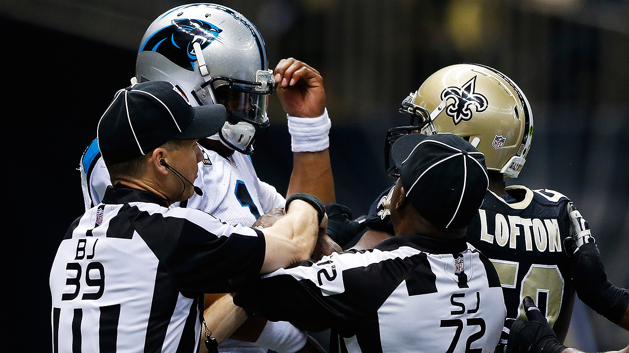 LOOK: Panthers and Saints brawl following Cam Newton touchdown 